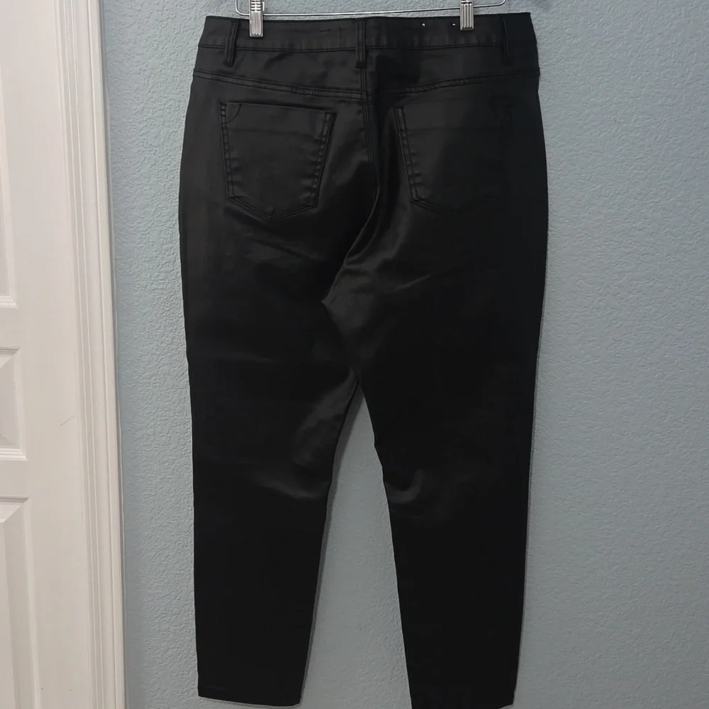 GIBSON Vegan Black Leather 5 Pocket Jean Style Pants Sz 18 NWOT